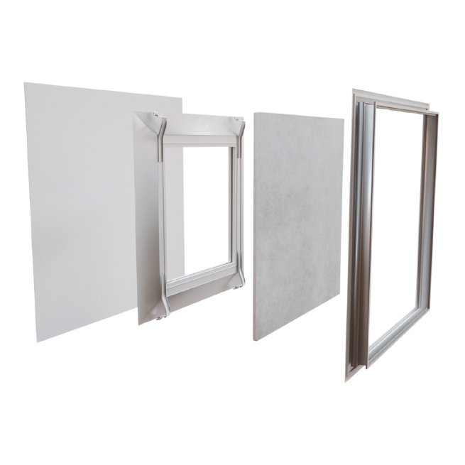 Baillindustrie - Grille de reprise + porte filtre Confort White - Eclate Grilles COL600X400